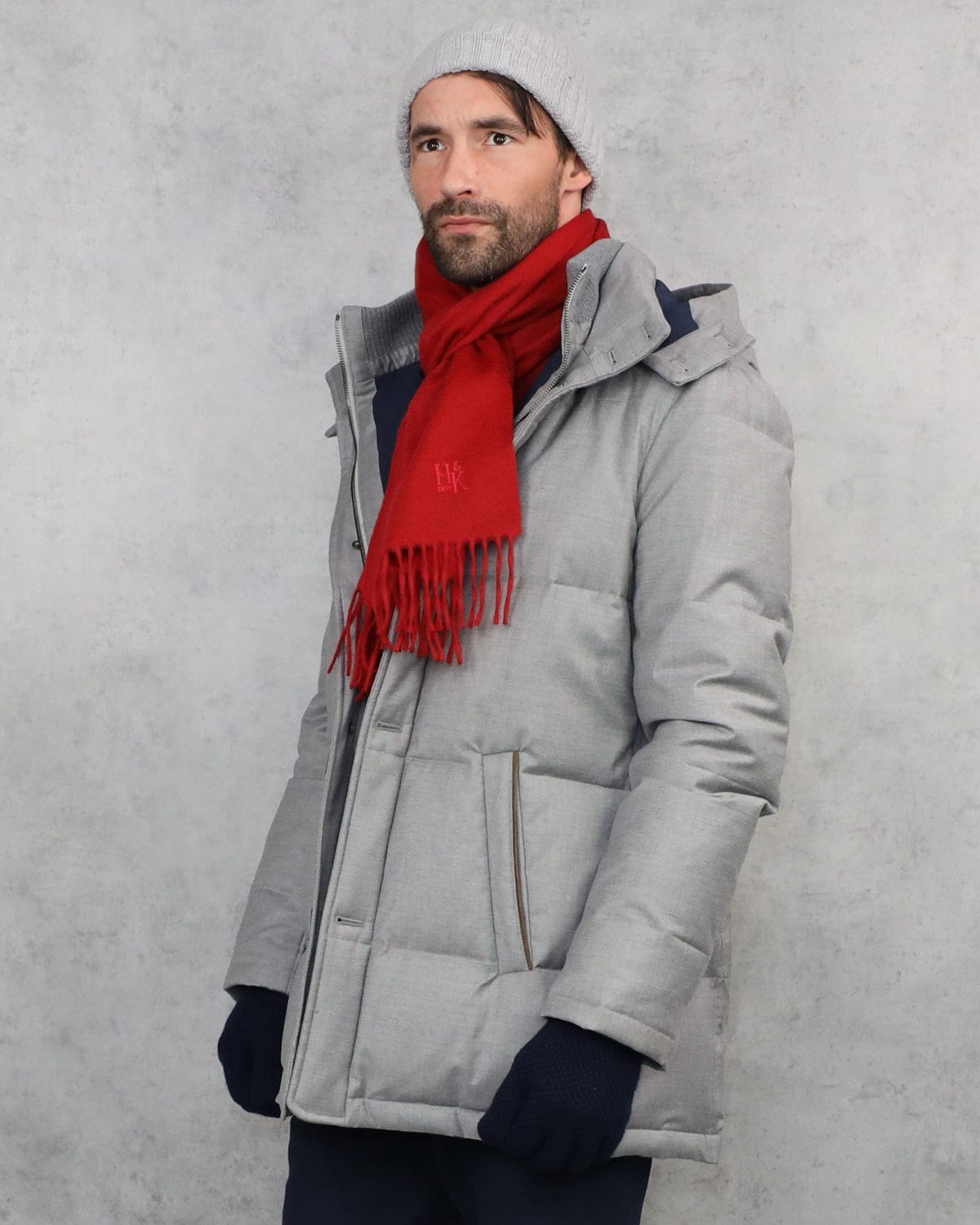 Nero Navy Moss Stitch 100% Cashmere Gloves