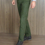 Olive Cotton Jeans