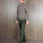 Olive Cotton Jeans