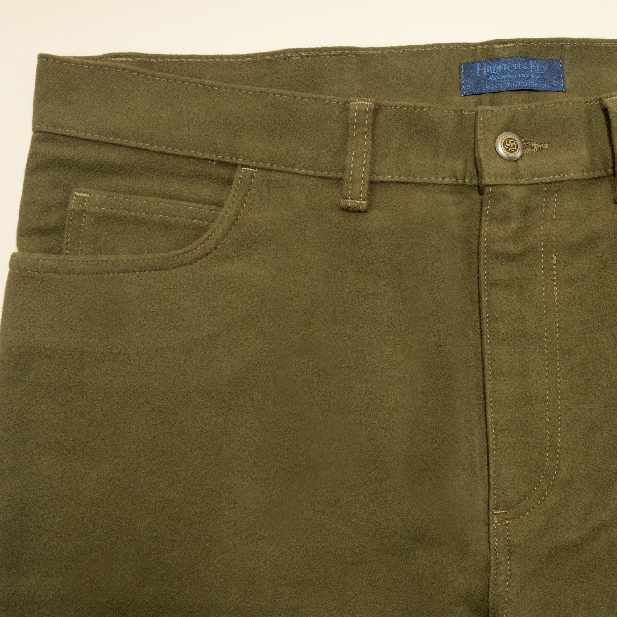 Olive Moleskin Jeans