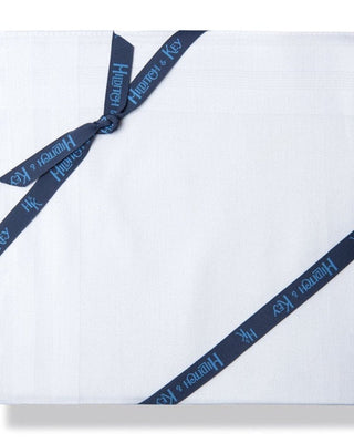 One Dozen White on White Satin Cotton Handkerchiefs with White Satin