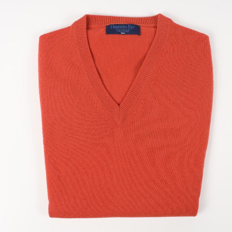 Orange 2Ply Cashmere Vest