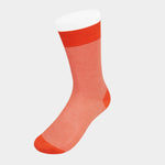 Orange & White Pin Dot Cotton Short Socks