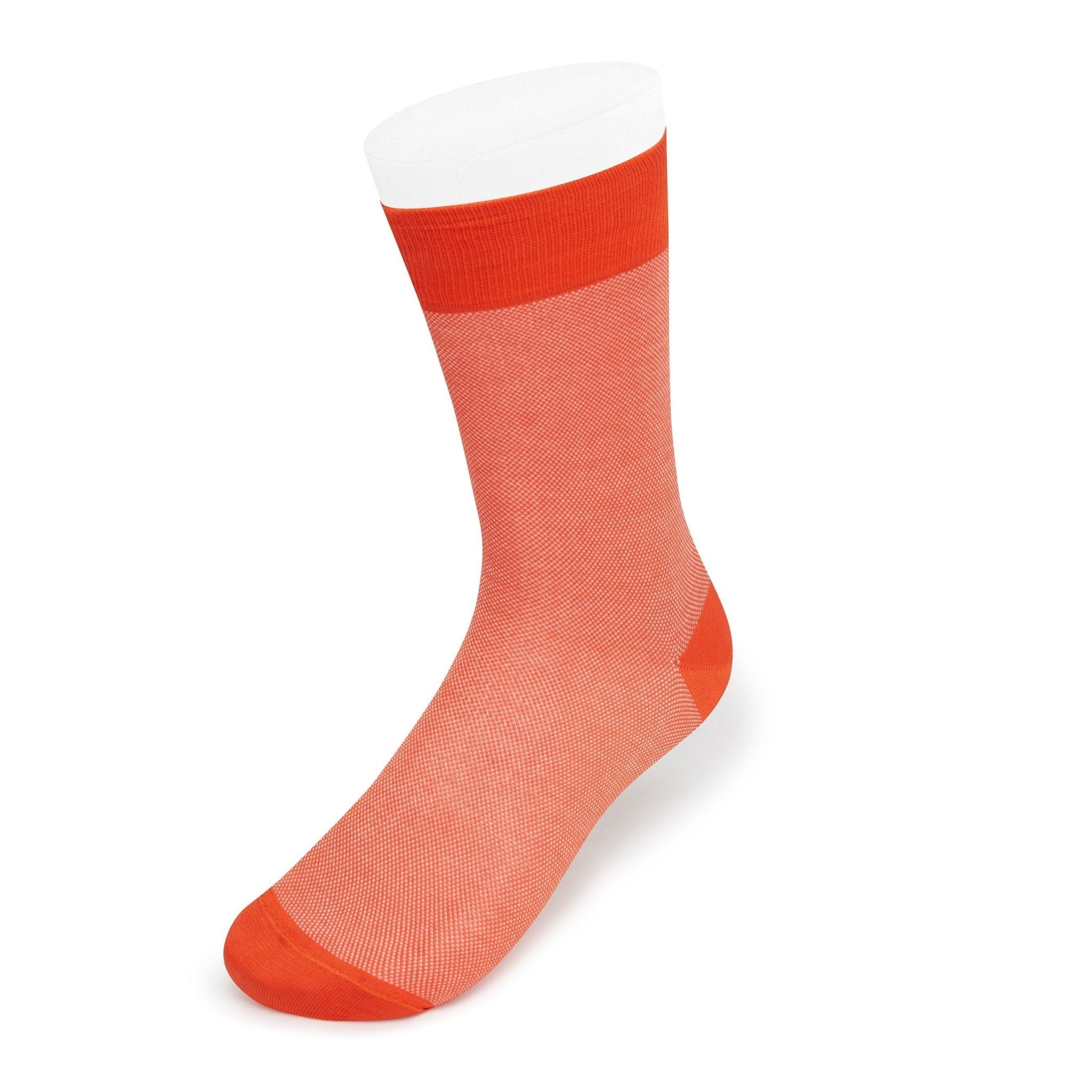 Orange & White Pin Dot Cotton Short Socks