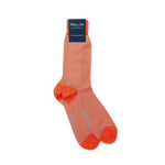 Orange & White Pin Dot Cotton Short Socks