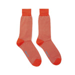 Orange & White Pin Dot Cotton Short Socks