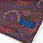 Paisley Tubular Scarf With Fringe Ends