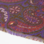 Paisley Tubular Scarf With Fringe Ends