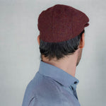 Pheasant & Red Herringbone Wool Made In England Flat Cap