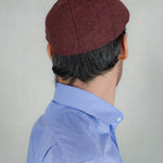 Pheasant & Red Herringbone Wool Made In England Gatsby Cap