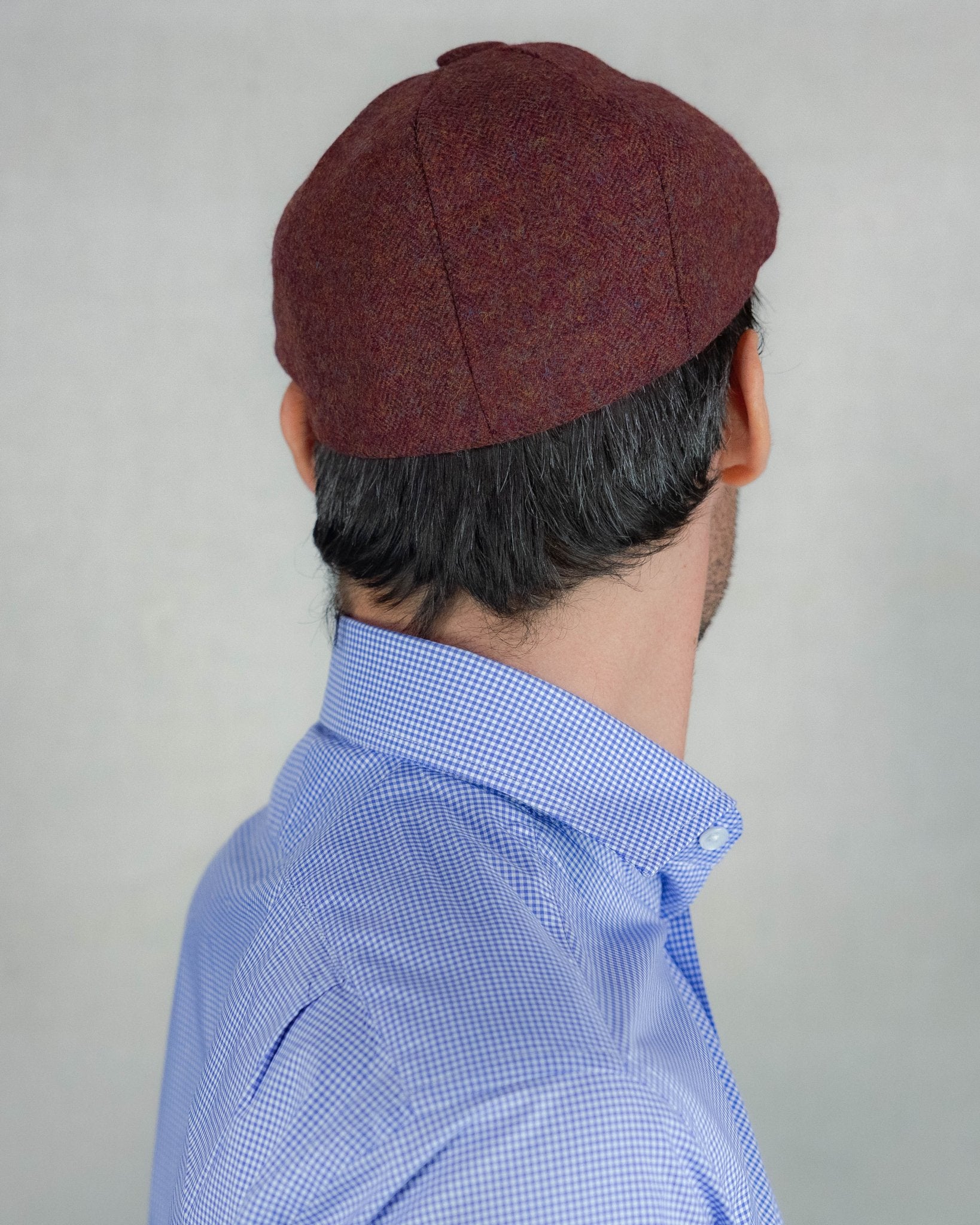 Pheasant & Red Herringbone Wool Made In England Gatsby Cap
