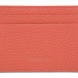 Pink Calf Leather Double Sided Card Holder