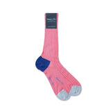 Pink Cotton Socks with Contrast Heel & Toe