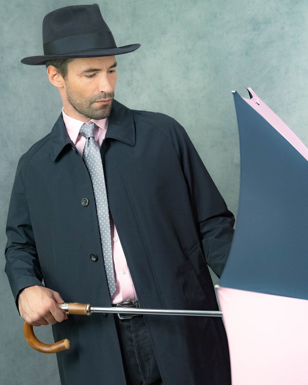 Pink & Navy Golf Umbrella