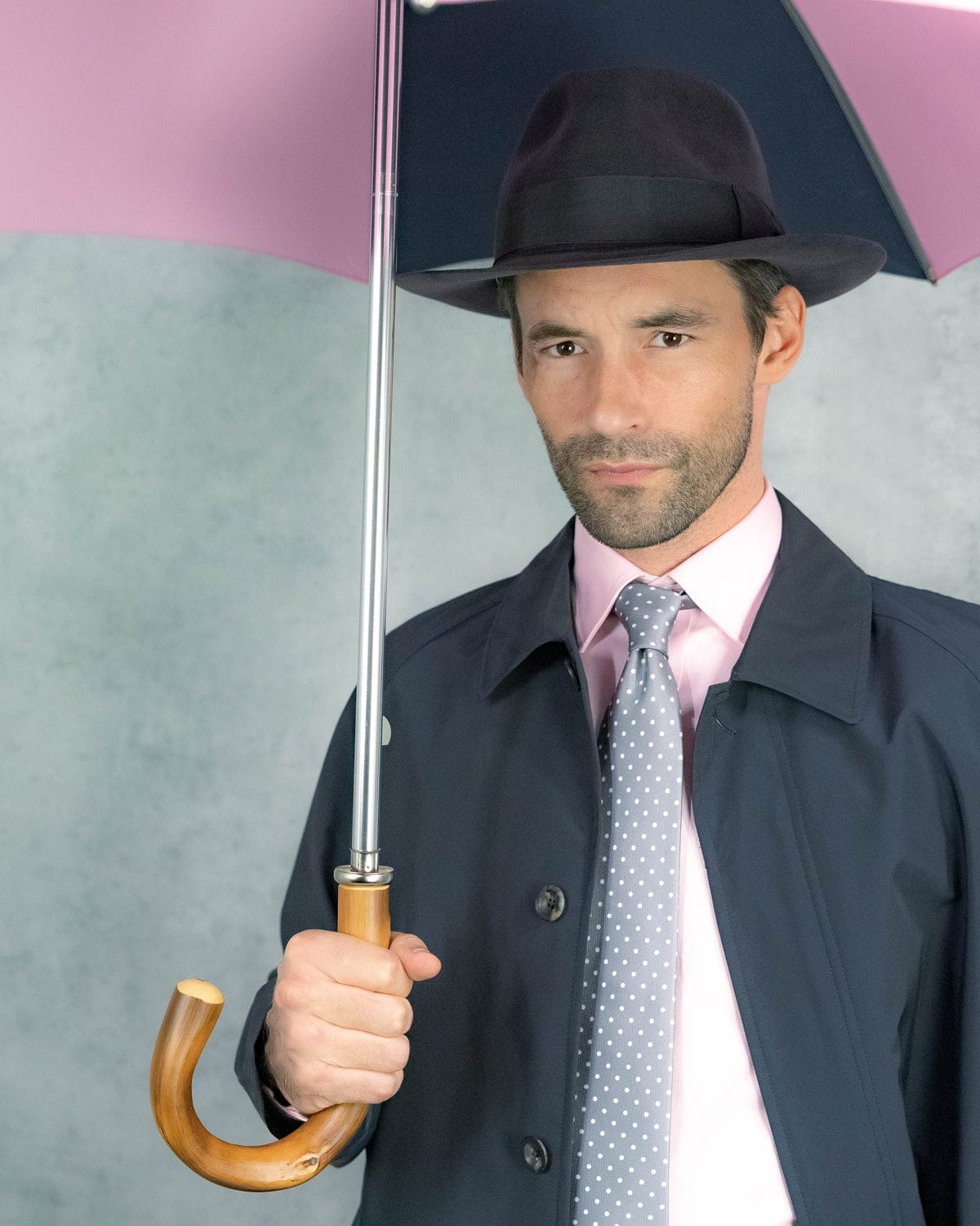 Pink & Navy Golf Umbrella
