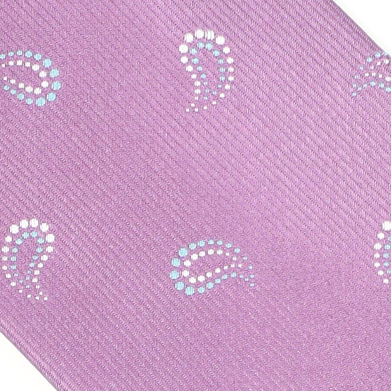 Pink Paisley Woven Silk Tie
