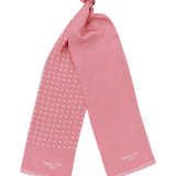 Pink with White Spots Silk Tubular Scarf