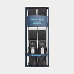 Plain Black Pure Wool Boxcloth Braces