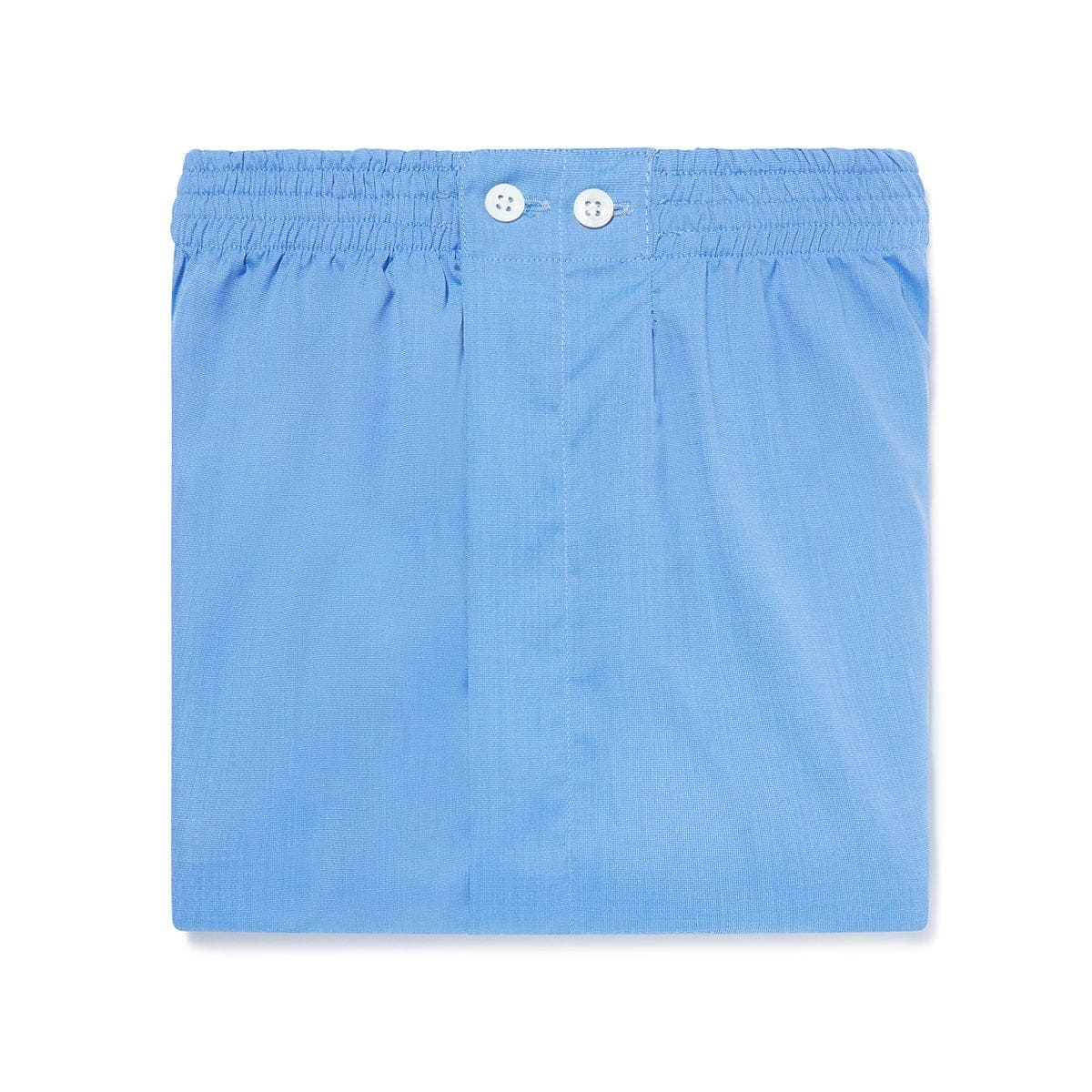 Plain Blue End on End 100% Cotton Boxer Short