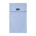 Plain Blue End On End Cotton Pyjamas With Red Piping