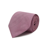 Plain Bright Pink Herringbone Woven Silk Tie