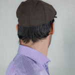 Plain Brown Loden Wool Made In England Flat Cap