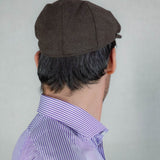 Plain Brown Loden Wool Made In England Flat Cap