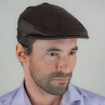 Plain Brown Loden Wool Made In England Flat Cap