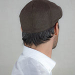 Plain Brown Loden Wool Made In England Gatsby Cap