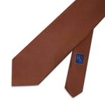 Plain Brown Printed Silk Tie
