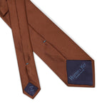 Plain Brown Printed Silk Tie
