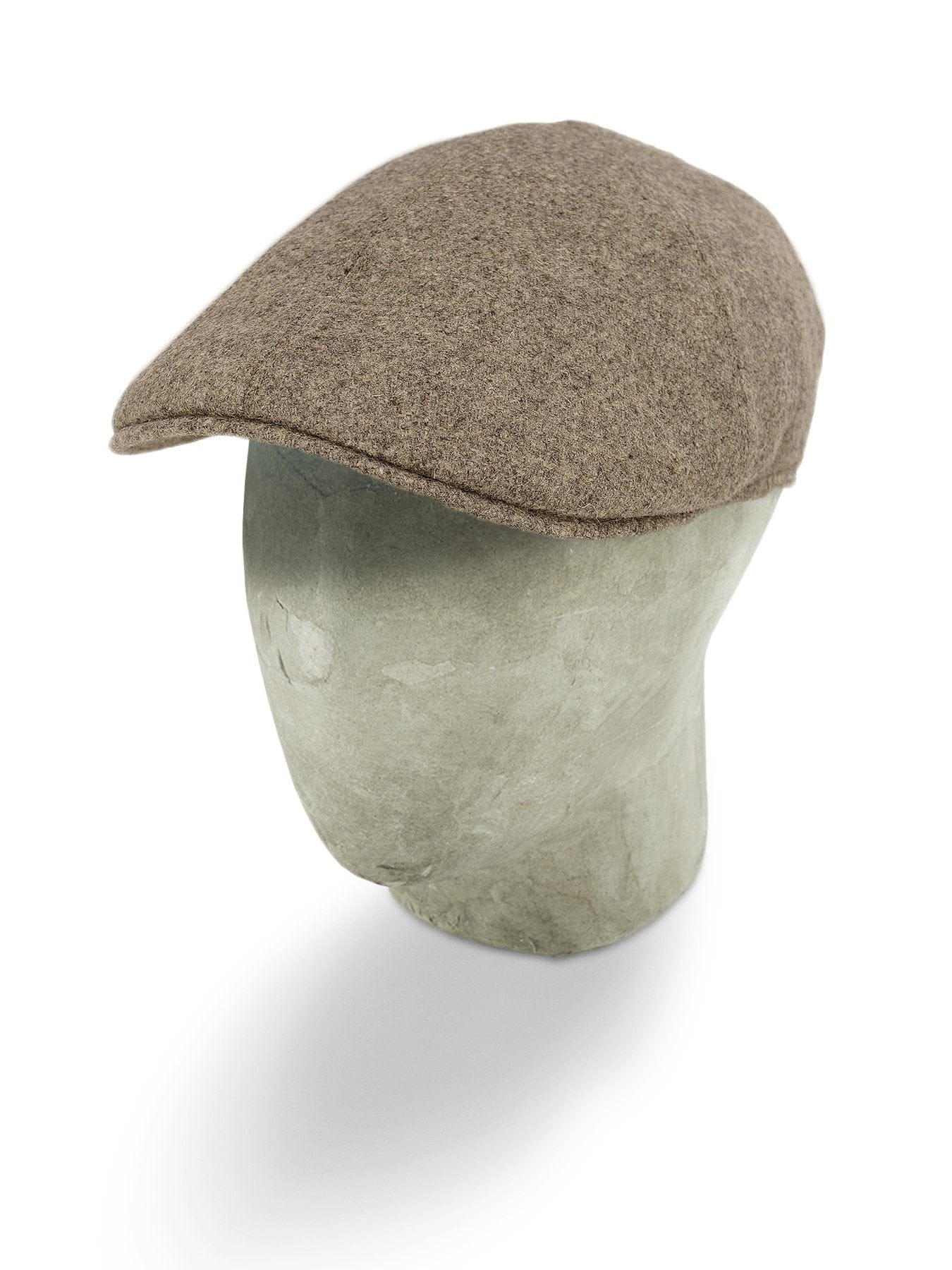 Plain Brown Wool Roma Cap