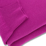 Plain Cerise 2-Ply Cashmere V-Neck Sweater