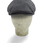 Plain Charcoal Grey Wool Loden Harlem Cap