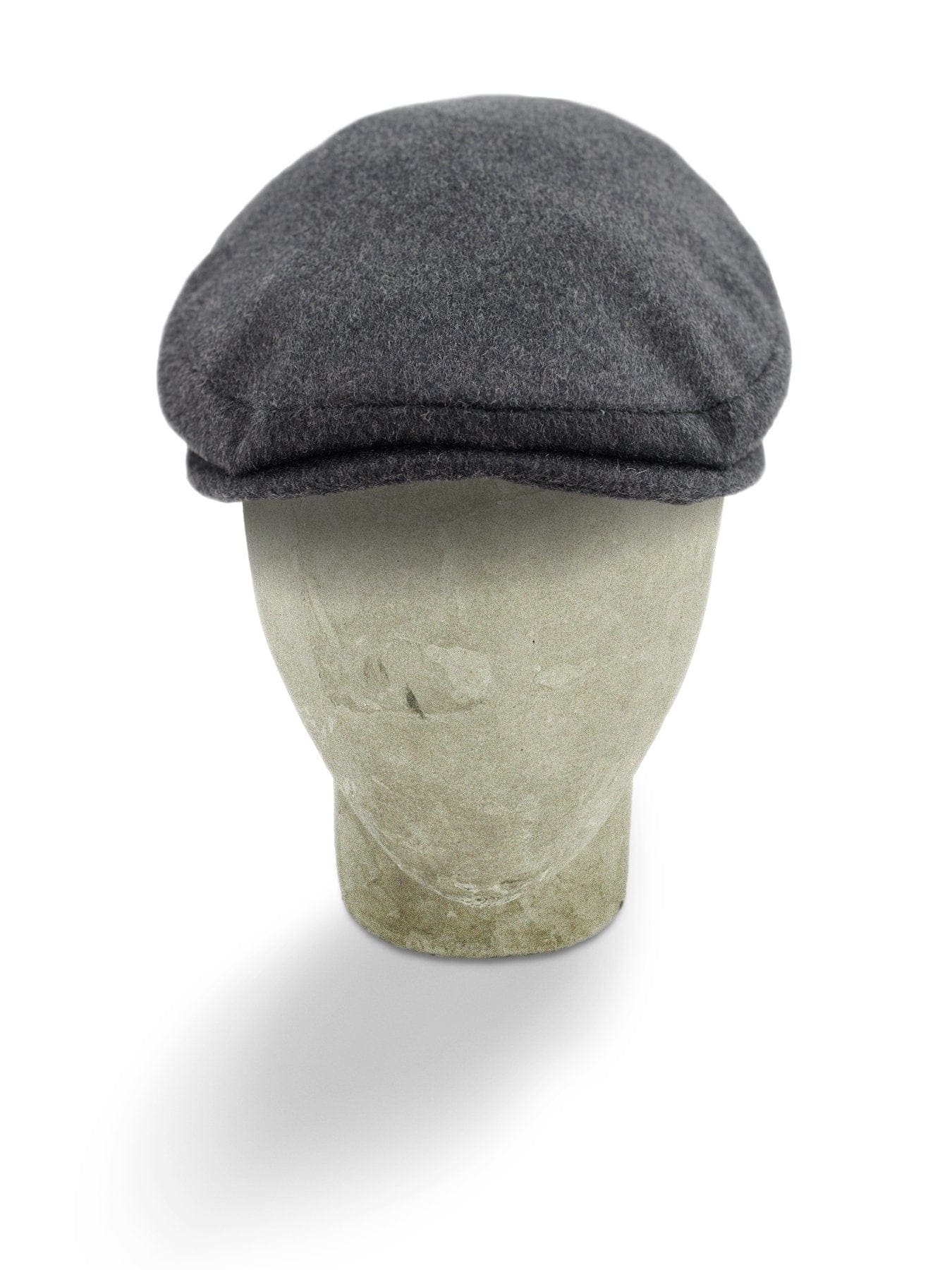 Plain Charcoal Grey Wool Loden Harlem Cap