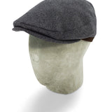 Plain Charcoal Grey Wool Loden Harlem Cap