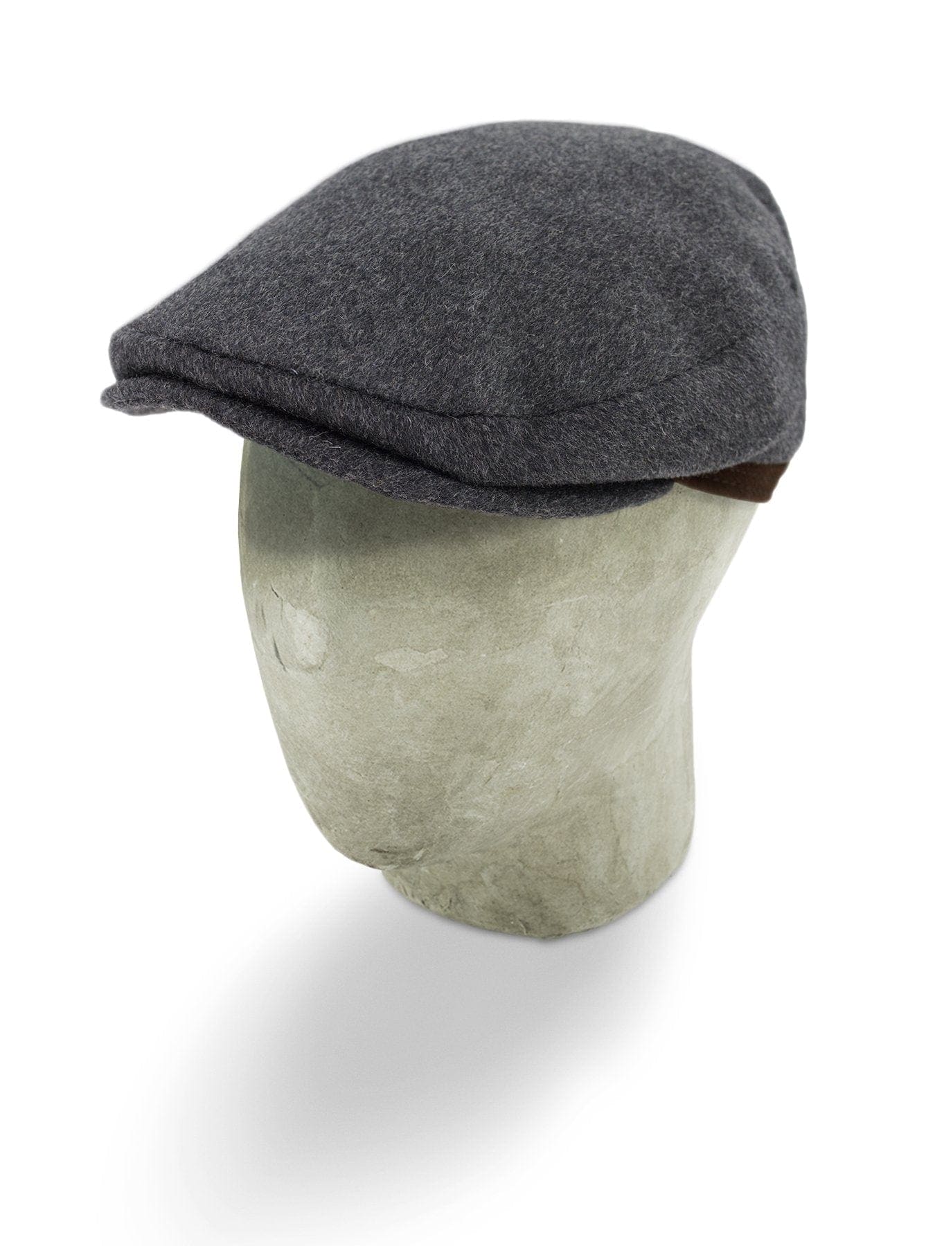 Plain Charcoal Grey Wool Loden Harlem Cap