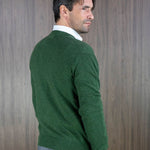 Plain Dark Green Cashmere Sweater
