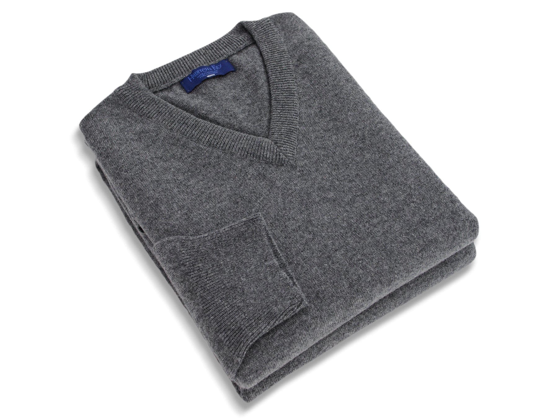 Plain Dark Grey Cashmere Sweater