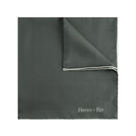 Plain Dark Grey Silk Handkerchief