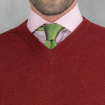 Plain Dark Red Cashmere Sweater