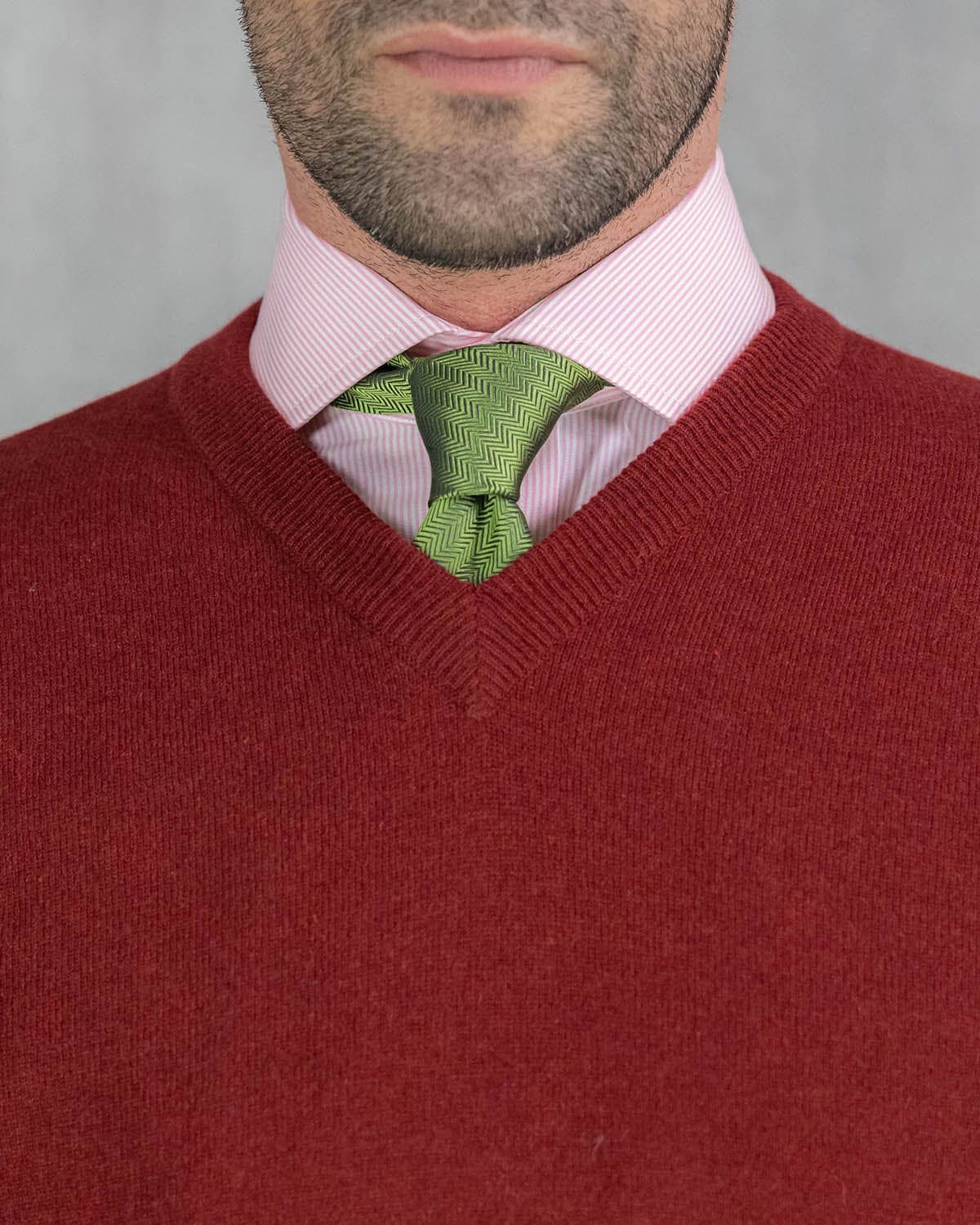 Plain Dark Red Cashmere Sweater
