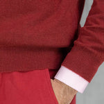 Plain Dark Red Cashmere Sweater