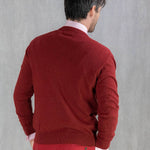 Plain Dark Red Cashmere Sweater