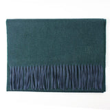 Plain Drake Green Embroidered Cashmere Scarf