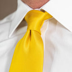 Plain Gold Printed Silk Tie