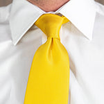 Plain Gold Printed Silk Tie