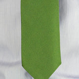 Plain Green Printed Silk Tie