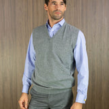 Plain Grey Cashmere Vest