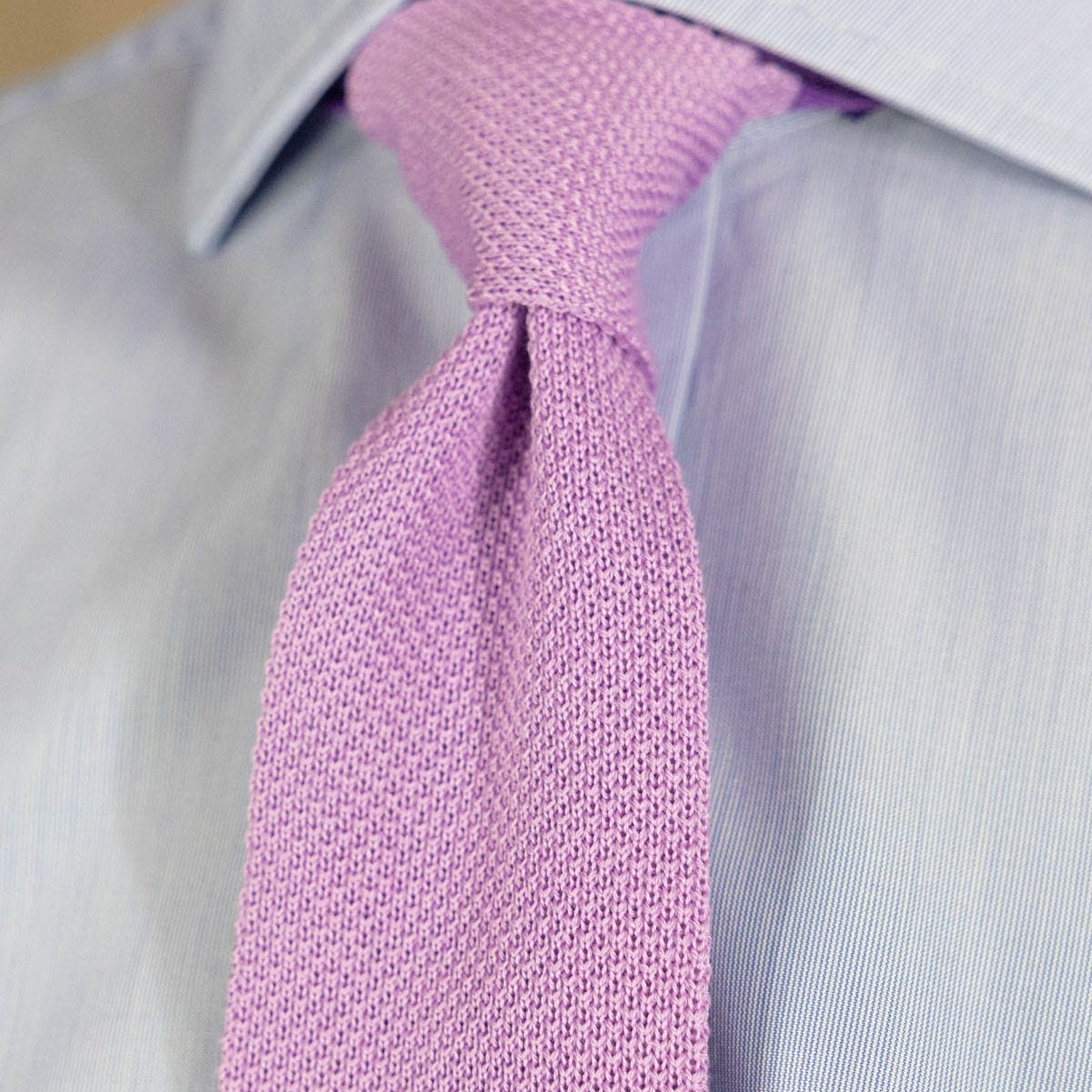 Plain Lilac Cotton Tie